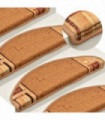 vidaXL Self-adhesive Stair Mats 15 pcs Beige 65x21x4 cm