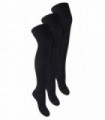 Steven - 3 PACK Ladies Wool Socks - Over Knee (38-40 / Black)