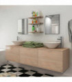 Ten Piece Bathroom Furniture Set with Basin with Tap Beige