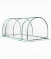 Tunnel Greenhouse Steel Frame, PE Cover, Transparent, 200 x 100 x 80cm