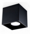 Ceiling Lamp QUAD 1 Black Square Shape Modern Loft Design LED GU10