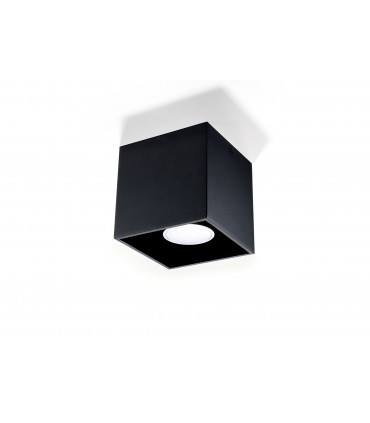 Ceiling Lamp QUAD 1 Black Square Shape Modern Loft Design LED GU10