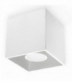 Ceiling Lamp White Square Shape Modern Loft Design LED GU10 Aluminium 10 x 10 cm