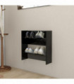 vidaXL Wall Shoe Cabinet Black 60x18x60 cm Engineered Wood