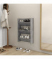 vidaXL Wall Shoe Cabinet Concrete Grey 60x18x90 cm Engineered Wood