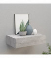 vidaXL Wall-mounted Drawer Shelf Concrete Grey 40x23.5x10cm MDF