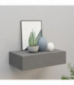 Wall-mounted Drawer Shelf Grey 40x23.5x10cm MDF