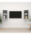Wall-mounted TV Cabinets 2 pcs Concrete Grey Engineered Wood