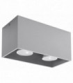 Ceiling Lamp QUAD Grey Square Shape Modern Loft Design LED GU10