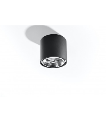Ceiling Lamp TIUBE Black Round Shape Modern Loft Design GU10