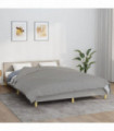 vidaXL Weighted Blanket Grey 220x230 cm King 15 kg Fabric