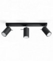 Ceiling Lamp RING 3 Black Rotating Tube Modern Loft Design GU10