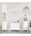 vidaXL 3 Piece Bathroom Cabinet Set White Engineered Wood