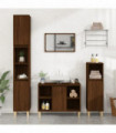 vidaXL 3 Piece Bathroom Furniture Set Brown Oak Engineered Wood