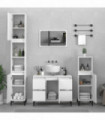 vidaXL 3 Piece Bathroom Furniture Set White Engineered Wood
