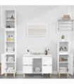 vidaXL 3 Piece Bathroom Furniture Set White Engineered Wood