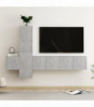 vidaXL 5 Piece TV Cabinet Set Concrete Grey Engineered Wood