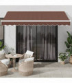 vidaXL Automatic Retractable Awning Brown 350x250 cm