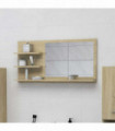 vidaXL Bathroom Mirror Sonoma Oak 90x10.5x45 cm Engineered Wood