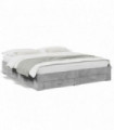 vidaXL Bed Frame with Drawers Concrete Grey 200x200 cm Engineered Wood