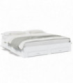 vidaXL Bed Frame with Drawers White 200x200 cm Engineered Wood
