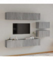 4 Piece TV Cabinet Set Grey Sonoma Engineered Wood