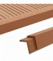 5 pcs Decking Angle Trims WPC 170 cm Light Brown
