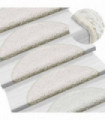Carpet Stair Treads 15 pcs White 65x25 cm