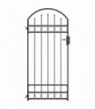 Fence Gate with Arched Top Steel 89x200 cm Black