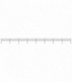 Garden Fence with Hoop Top Steel 13.6x0.6 m Black