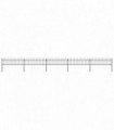 Garden Fence with Hoop Top Steel 8.5x0.6 m Black