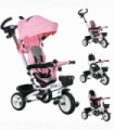 HOMCOM 6 in 1 Trike for Toddler 1-5 Years with Parent Handle, Pink