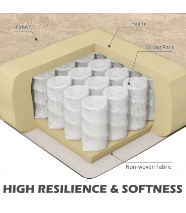 Armchair Beige Microfibre Metal Rubber Wood Manual Reclining 90° 165° 73x86x98cm