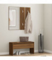 Hallway Furniture Set Brown Oak Engineered Wood