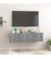 Hanging TV Cabinet Grey Sonoma 2 pcs 60x30x30 cm Engineered Wood