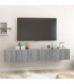 Hanging TV Cabinet Grey Sonoma 3 pcs 60x30x30 cm Engineered Wood