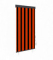 Outdoor Roller Blind 100x250 cm Orange and Brown