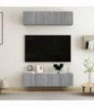 Wall TV Cabinets 4 pcs Grey Sonoma 60x30x30 cm Engineered Wood