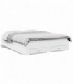 vidaXL Bed Frame with Drawers White 160x200 cm Engineered Wood
