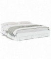 vidaXL Bed Frame with Drawers White 180x200 cm Super King Engineered Wood