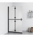 Foldable Walk-in Shower Wall Frosted ESG Glass 110x190 cm