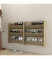 Wall Shoe Cabinets 2 pcs  Sonoma Oak 80x18x90 cm Engineered Wood