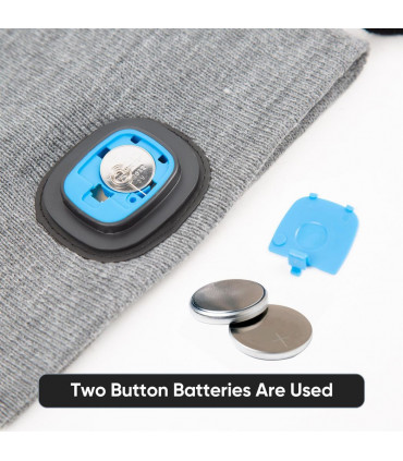 Knit Beanie Hat 4 LED Head Lamp Light Cap Outdoor Hunting Camping Fishing