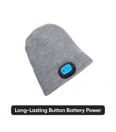 Knit Beanie Hat 4 LED Head Lamp Light Cap Outdoor Hunting Camping Fishing