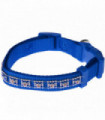 Dimante Dog Collar 1.5x25.40cm BLUE
