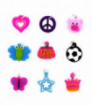 9x Colourful Rainbow Loom Bands Charms Rubber Friendship Bracelet Making Set