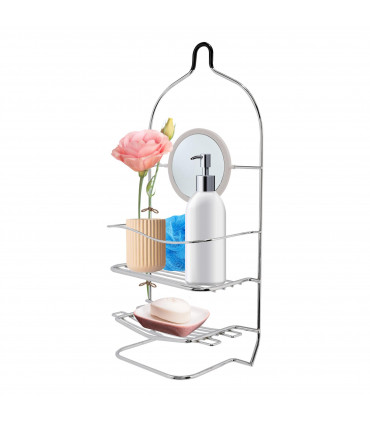 Chrome Bathroom Accessory Storage Trolley Shower Caddy Roll Holder Iron Wire