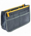 Handbag Organiser Grey Yellow Zipper HBAG-48