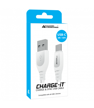 Advanced Accessories 3 Metre Type C to USB Cable- White