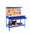 Workbench Heavy-Duty Steel Pegboard Drawer - Blue DPD